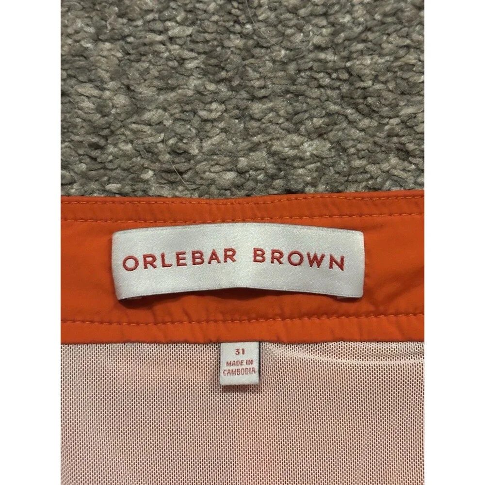Orlebar Brown OB Classic Bulldog Swim Shorts Trunks Orange Lined Summer Men’s 31